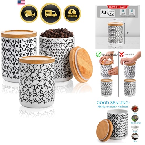 Ceramic kitchen canisters set - kitchen,